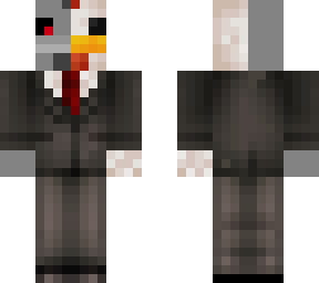 cyborg chicken in a suit
