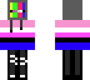 genderfluid pride glitch skin