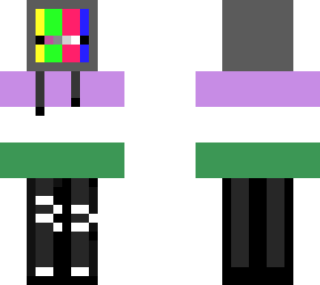 genderqueer pride glitch skin