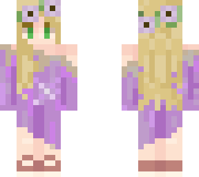 girl with purple dress and flower crown