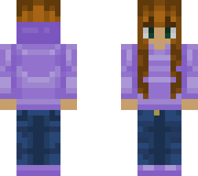 hoodie girl skin purple
