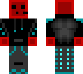 new red and cyan slime gamer skin (i'm obsessed)