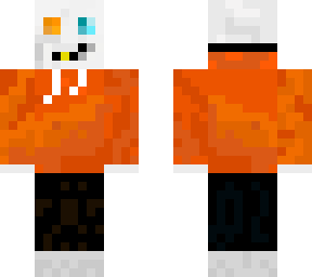 orange sans with face