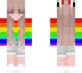 rainbow girl with bows