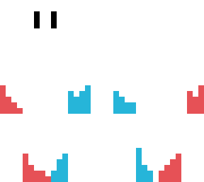 red and blue otter