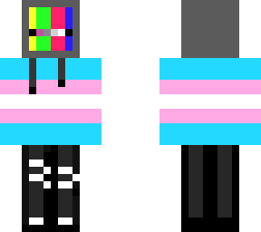 trans pride glitch skin