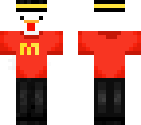 a chicken working at mcdonald's...?