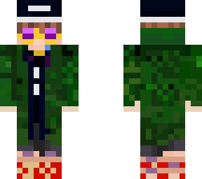 boy in parka, crocs, bucket hat and lennon glasses
