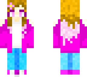 cute pink hoodie girl