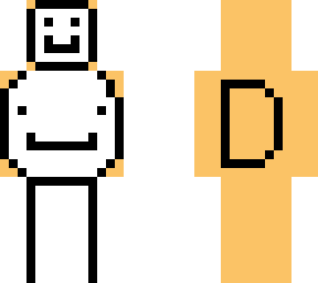 dream but orange and has mask+d on back