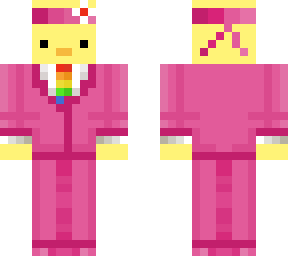 duck in pink suit