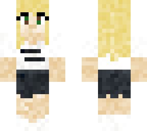 girl with blonde har and white/black dress     (aka me)