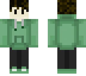 green hoodie