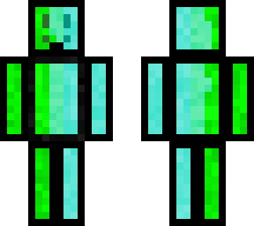 green into cyan smily
