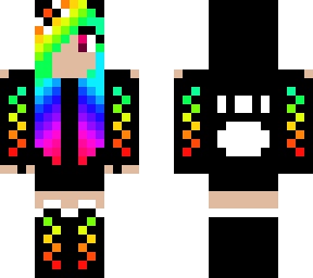 rainbow girl with cat ears