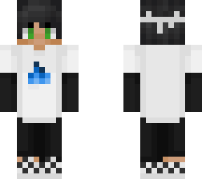 sapnap with blue sap/flame and green eyes ;)