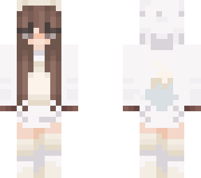 snowy fox,winter fox girl skin :)
