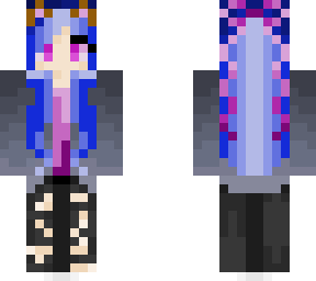 cute blue haired girl | Minecraft Skin