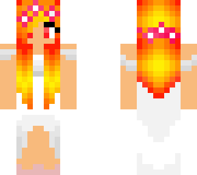 fire girl with wedding dress (not mine)