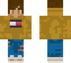 gold tommy hilfiger boy btw this is the main skin i use and i made it!!!