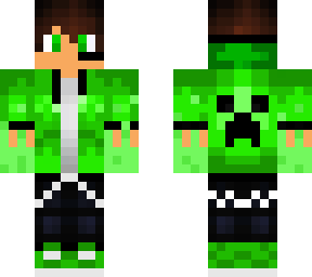 green gamer with flame hands