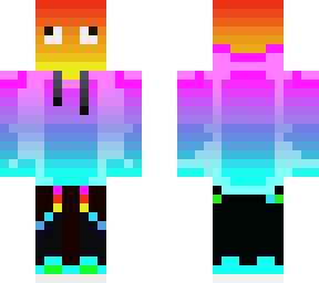 rainbow man in cool hoodie