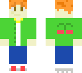 red head kid with cherry jacket