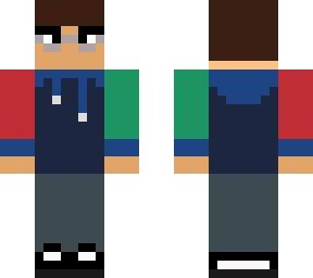 teddy fresh navy color block + glasses