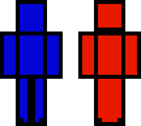 blue/red skin