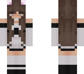 brunette maid dress