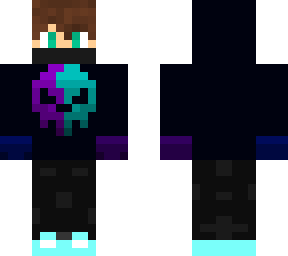 cool neon teal and purple (shatter effect)