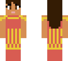 girl with red/yellow dress