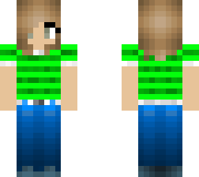 jenny myers in a green top and blue pants