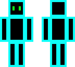 outline neon blue and green