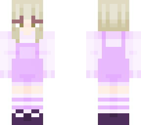 purple overalls