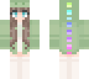 rainbow dino hoodie girl (original by sadnoodles5619)