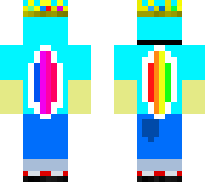 Rainbow king | Minecraft Skin