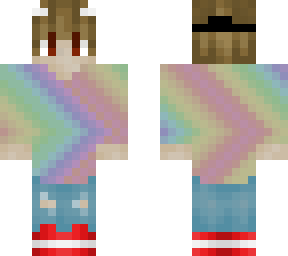 rainbow shirt boy skin