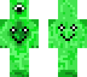 smiley alien green