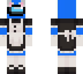 blue among us maid outfit