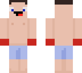 boxer with blue shorts