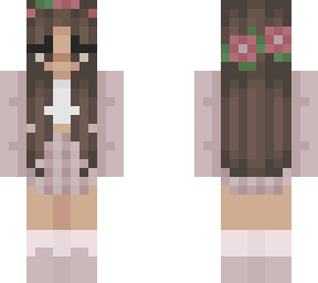 cute flower girl with brown eyes