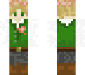 cute non-binary flower gatherer