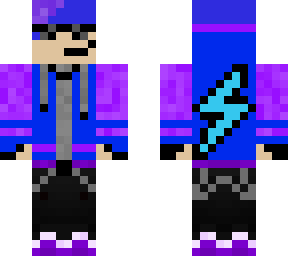 finished blue and purple