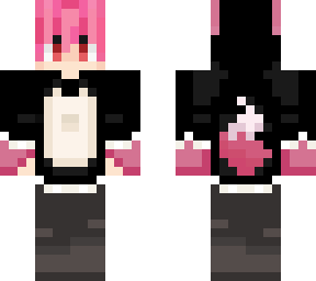 pink fox black hoodie
