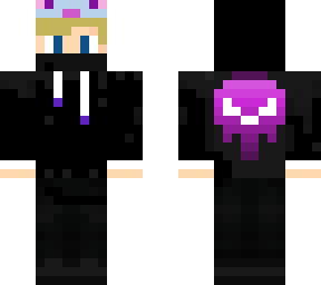 purple axolotl skull blonde hair