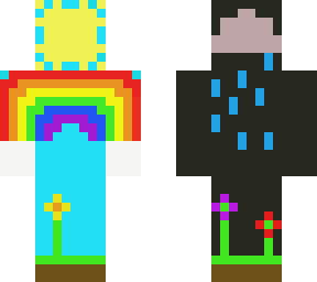rainbow/sun and cloud