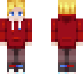 red hoodie