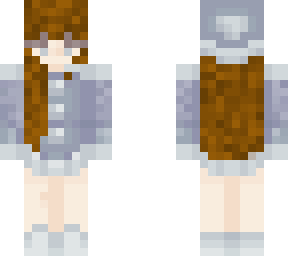 snowy girl brown hair blue eyes