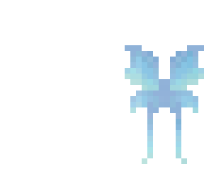 Soft Blue Fairy Wings Accessory Base Minecraft Skin